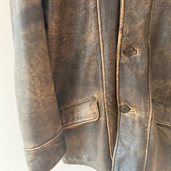 Gordon & Ferguson heirloom leather jacket, Vintage, Distressed (est. 1871 brand) - Picture 8 of 13